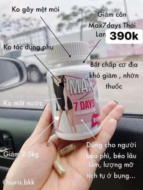 Giảm cân max7 thái lan